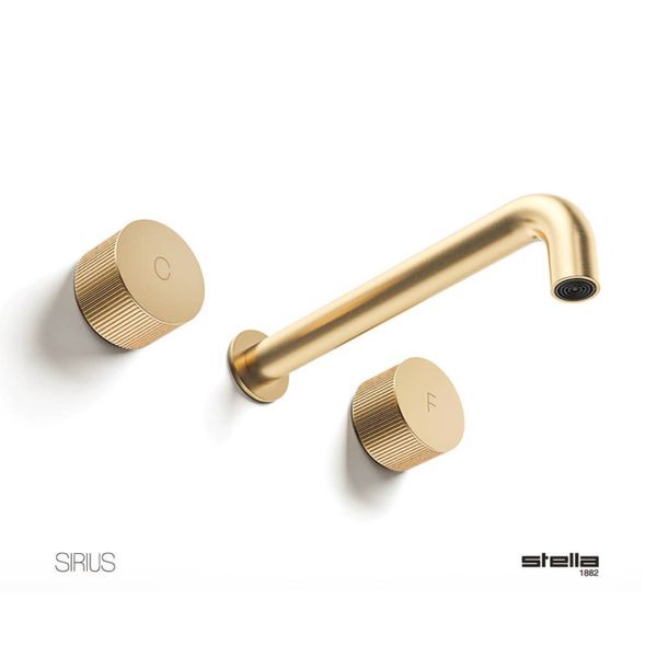  Vòi chậu lavabo gắn tường bằng đồng Sirius - 3229 