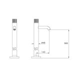  Vòi chậu lavabo chân dài bằng đồng Sirius - 3222CL 