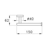  Móc treo giấy vệ sinh không nắp chụp bằng đồng Sirius - 1033 