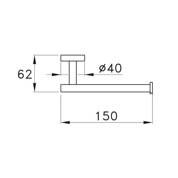  Móc treo giấy vệ sinh không nắp chụp bằng đồng Sirius - 1033 