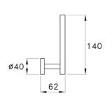  Móc treo giấy vệ sinh đứng không nắp chụp bằng đồng Sirius - 1035 