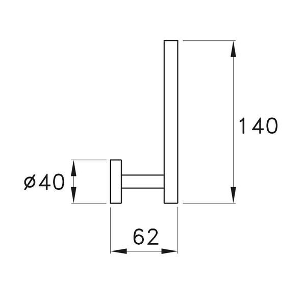  Móc treo giấy vệ sinh đứng không nắp chụp bằng đồng Sirius - 1035 