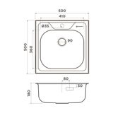  Chậu rửa chén bát stainless steel 1 hố SRU50 