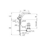  Vòi chậu lavabo bằng đồng Stella - 3219 