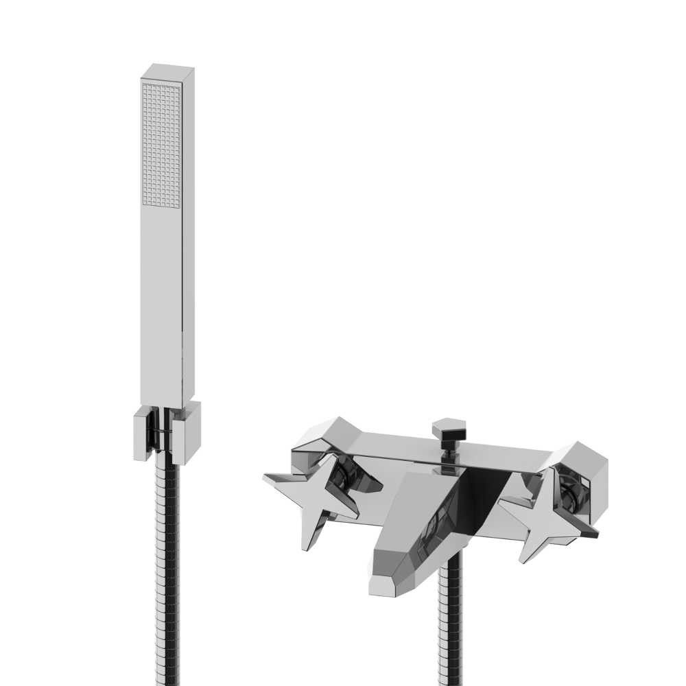  Vòi bồn tắm gắn tường có sen cầm tay bằng đồng Stella - 3267-304 