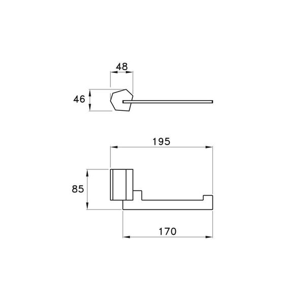  Móc treo giấy vệ sinh không nắp chụp bằng đồng Stella - 1033 