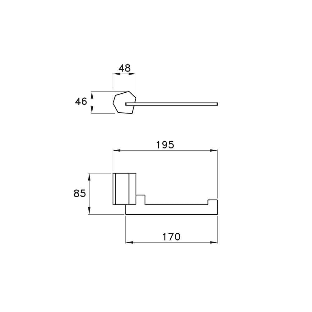  Móc treo giấy vệ sinh không nắp chụp bằng đồng Stella - 1033 