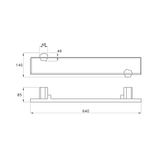  Thanh treo khăn phòng tắm gắn tường dài 640mm bằng đồng Stella - 602-64 