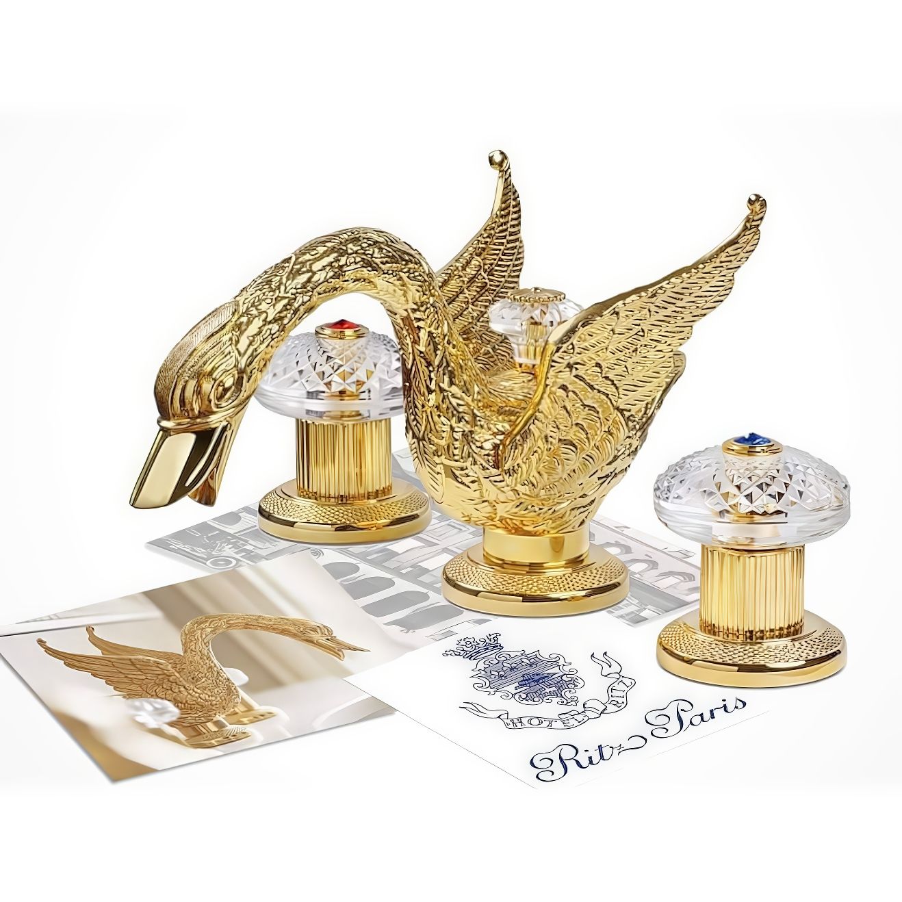  Vòi chậu lavabo 3 lỗ bằng đồng Swan - 3224 