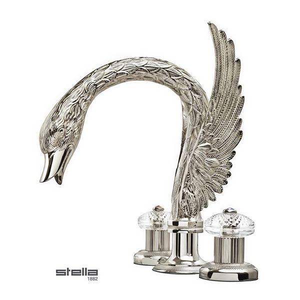  Vòi chậu lavabo 3 lỗ bằng đồng Swan - 3225 