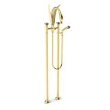  Vòi bồn tắm gắn sàn có sen cầm tay bằng đồng Swan - 3274CL307 