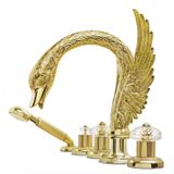  Vòi bồn tắm 5 lỗ có sen cầm tay bằng đồng Swan - 3256TR309 