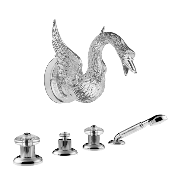  Vòi bồn tắm 5 lỗ có sen cầm tay bằng đồng Swan - 3256TR2-0-250 