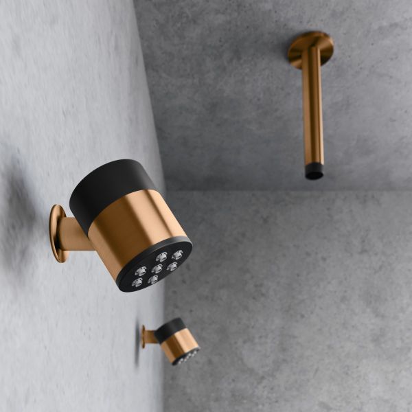  Bát sen gắn tường Ø70mm phong cách spa Radomonte Wellness stainless steel - SWN3 