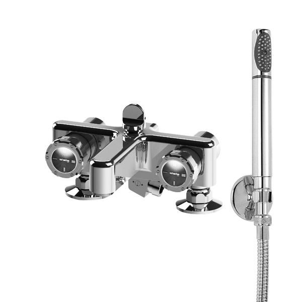  Vòi bồn tắm gắn thành có vòi sen cầm tay bằng đồng Timeaster - 3267RG-52 