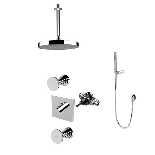  Vòi sen âm trần điều chỉnh nhiệt độ có sen cầm tay bằng đồng Titian - TIT-CSHOWER1 