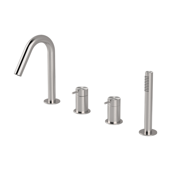  Vòi bồn tắm 4 lỗ có vòi sen cầm tay bằng stainless steel Toki - TKI16 