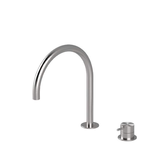  Vòi chậu lavabo xoay 2 lỗ cao 270mm bằng stainless steel Toki - TKI32 