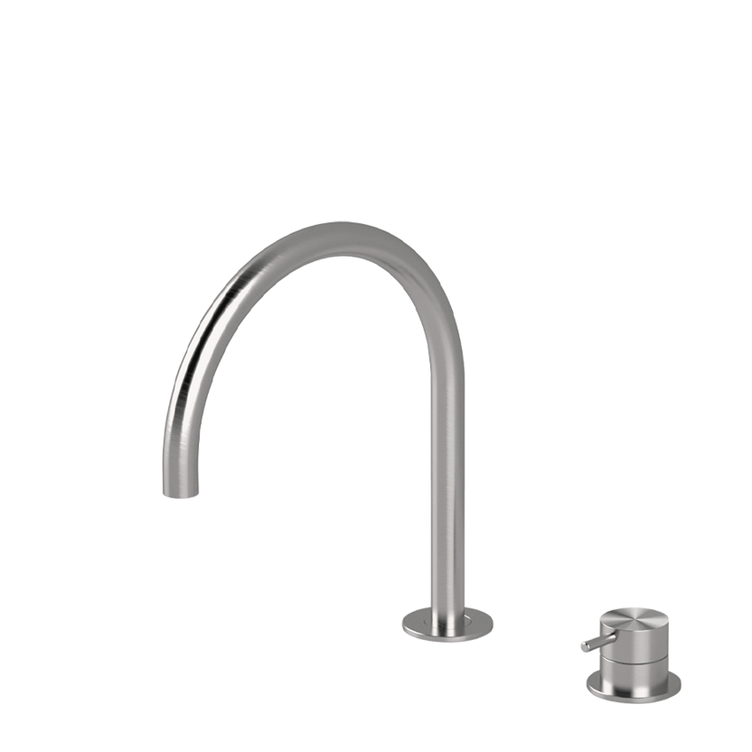  Vòi chậu lavabo xoay 2 lỗ cao 270mm bằng stainless steel Toki - TKI32 