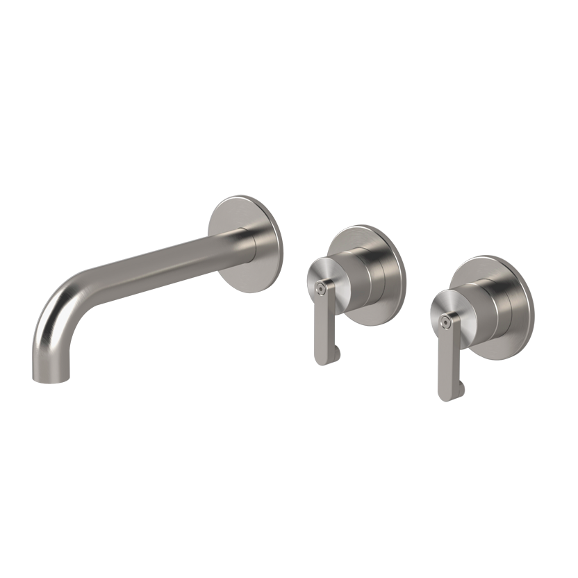  Vòi bồn tắm 3 lỗ gắn tường 2 đầu ra bằng stainless steel Kira - TKK82 