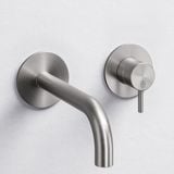  Vòi chậu lavabo gắn tường 2 lỗ dài 100mm bằng stainless steel Toki - TKN17 