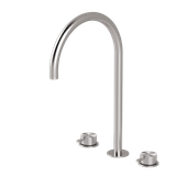  Vòi chậu lavabo xoay 3 lỗ cao 380mm bằng stainless steel Toki - TKN24 