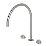  Vòi chậu lavabo xoay 3 lỗ cao 380mm bằng stainless steel Toki - TKN26 