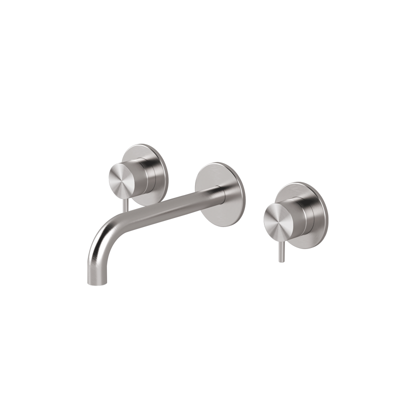  Vòi chậu lavabo gắn tường 3 lỗ dài 190mm bằng stainless steel Toki - TKN28 