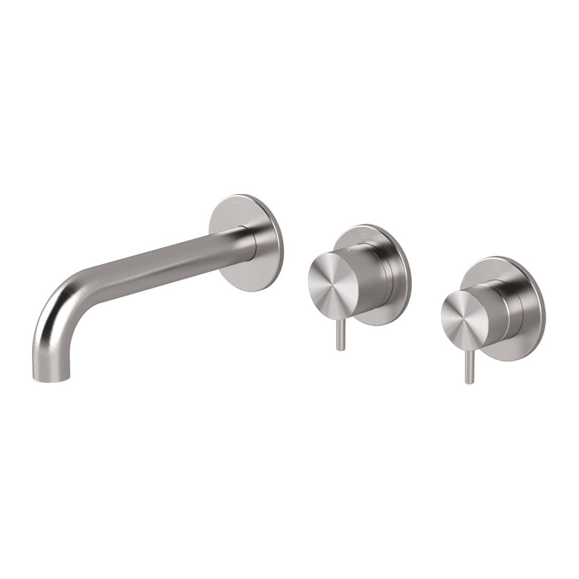  Vòi bồn tắm gắn tường 3 lỗ 3 đầu ra dài 190mm bằng stainless steel Toki - TKV88 