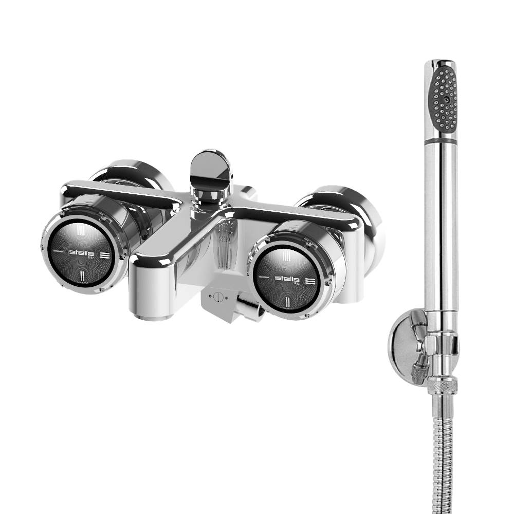  Vòi bồn tắm gắn tường có vòi sen cầm tay bằng đồng Timeaster - 3267-65 