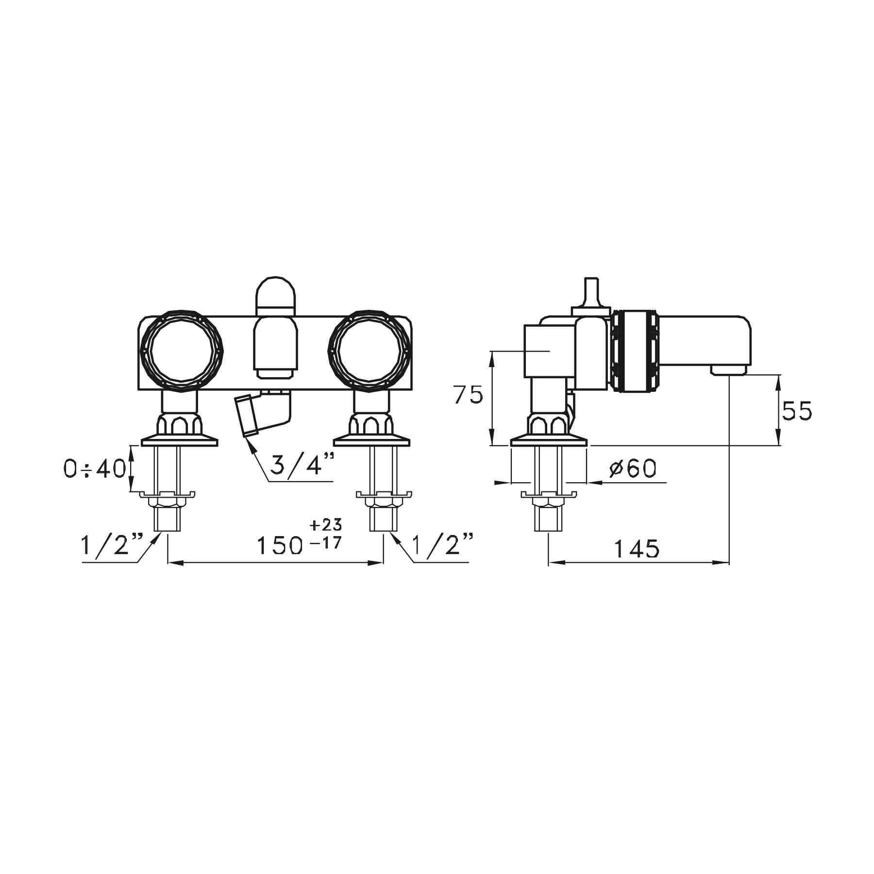  Vòi bồn tắm gắn thành có vòi sen cầm tay bằng đồng Timeaster - 3267RG-65 