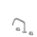 Vòi chậu lavabo xoay 3 lỗ cao 200mm bằng stainless steel Toox - TQN24 
