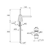  Vòi chậu lavabo bằng đồng Titian - 3222MC 