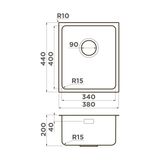  Chậu rửa chén bát stainless steel 1 hố TZV38 