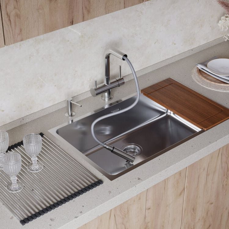  Chậu rửa chén bát stainless steel 1 hố TZV75 