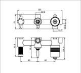  Sen cầm tay và bộ trộn 2 đầu ra gắn tường bằng đồng Accem - 221912f 