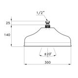  Shower Kit - Bát sen Ø300mm cổ điển bằng đồng Italica - 314A-300 