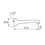  Shower Kit - Vòi cấp nước dài 215mm gắn tường cổ điển bằng đồng Italica - 0-3229 