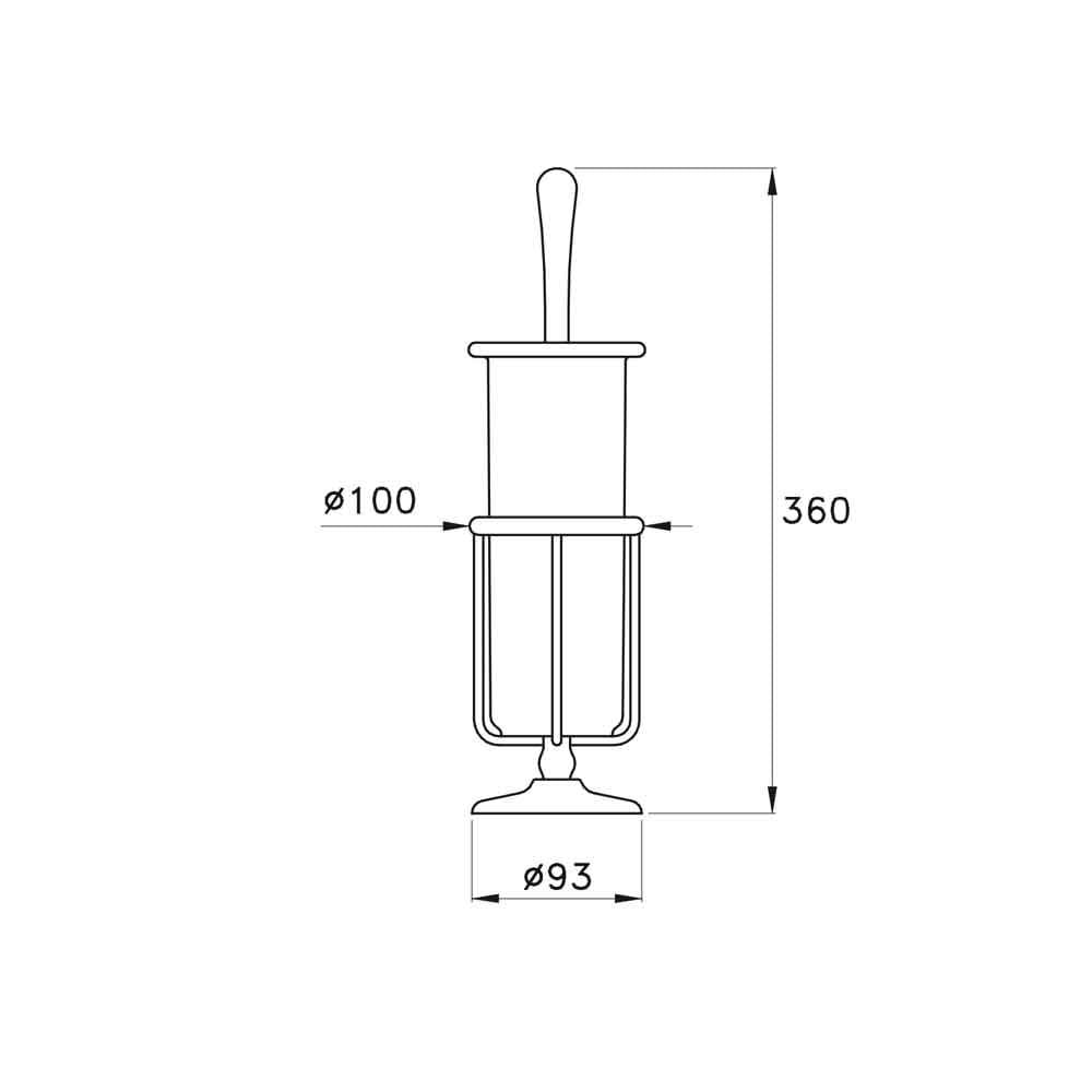  Cọ chà rửa vệ sinh toilet, phòng tắm đặt sàn cổ điển Italica - 1054 