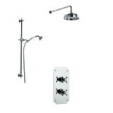  Vòi sen gắn tường điều chỉnh nhiệt độ có sen cầm tay cổ điển bằng đồng Victoria - WShower1 