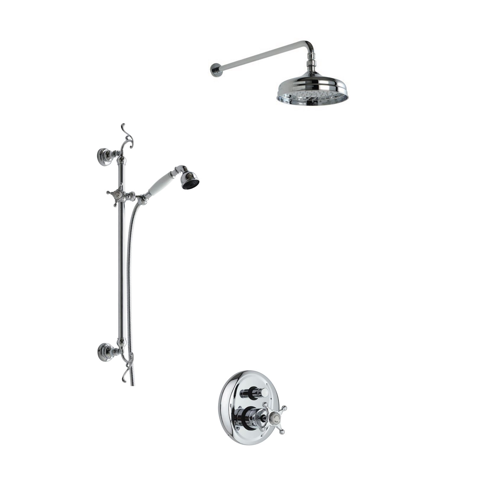  Vòi sen gắn tường cổ điển bằng đồng Villa D'Este - WShower1 