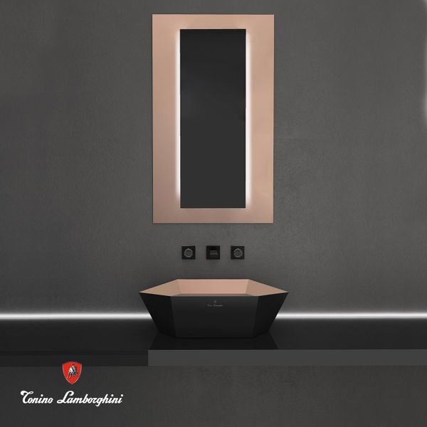  Chậu rửa mặt phong cách Lamborghini Black Mat - Rosa Sahara 