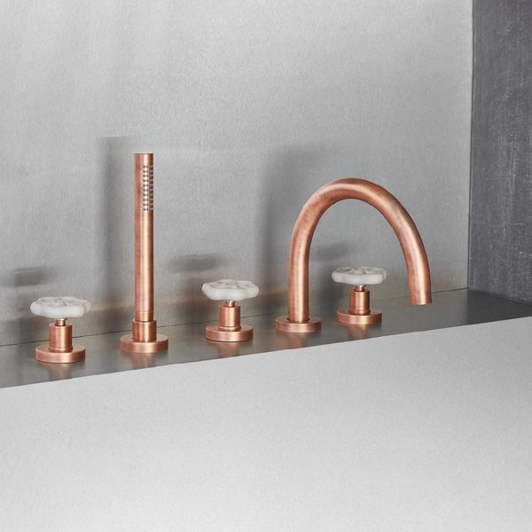  Vòi bồn tắm năm lỗ bằng đồng Volare - TUB1 