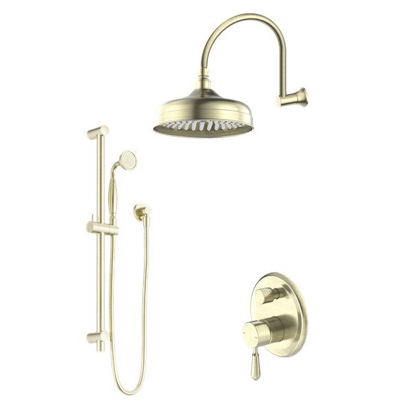  Vòi sen gắn tường có sen cầm tay với thanh trượt bằng đồng Kory - WS01 