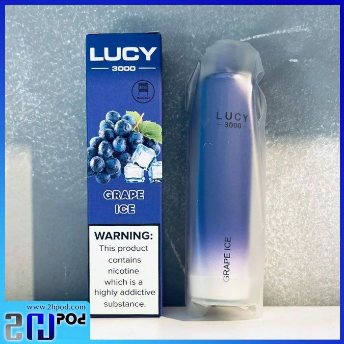  Pod Lucy vị Nho lạnh - Grape Ice 3000 hơi dùng 1 lần sạc được (Disposable Pod) 