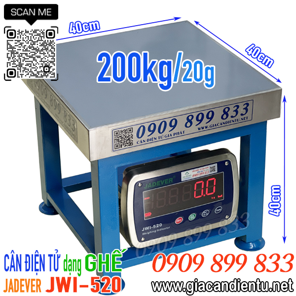Cân điện tử JWI-520 200kg chống nước cân thịt cá hải sản cân gà vịt
