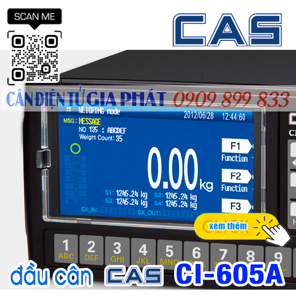 Cas CI-605A indicator - đầu cân điện tử Cas CI-605A - bộ chỉ thị Cas CI-605A