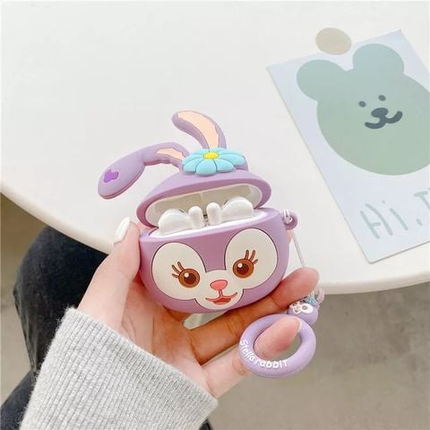  Vỏ tai nghe hoạt hình dễ thương có móc khóa cho Airpods Pro và Airpods 3 