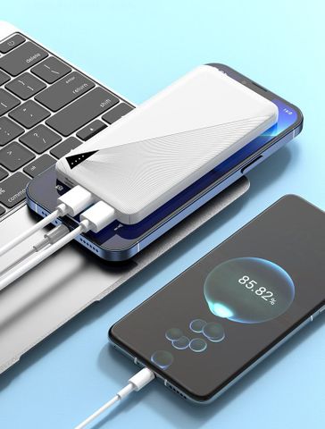  Sạc dự phòng 10.000 mAh 2 cổng sạc vào Type C và Micro USB, 2 cổng ra USB 