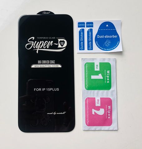  Miếng dán cường lực bảo vệ màn hình Super D cho iPhone 15, iPhone 15 Pro, iPhone 15 Plus, iPhone 15 Pro Ultra 